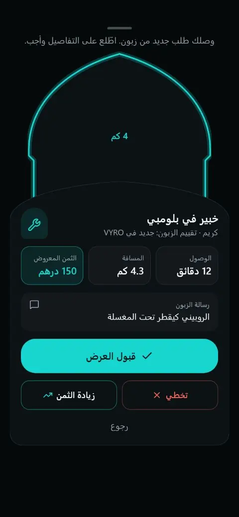 قبول العرض أو زيادة الثمن